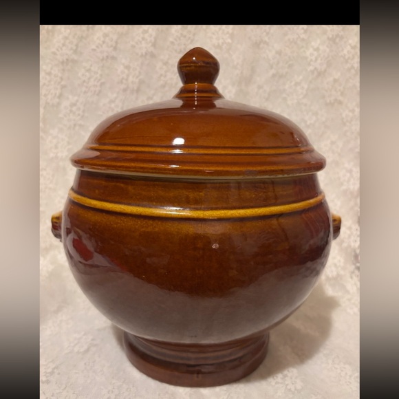 Vintage Monkey Head SoupTureen with Lid Caramel Color